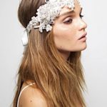 Bridal hair accessories lace headband with lights and satin ribbon at the Italian website sale