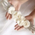 Floral belt for wedding and ceremony dresses with rhinestone decorations perfect to enrich a simple wedding dress