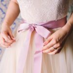 Cintura sposa fai da te di raso satinato con fiocchetto da annodare