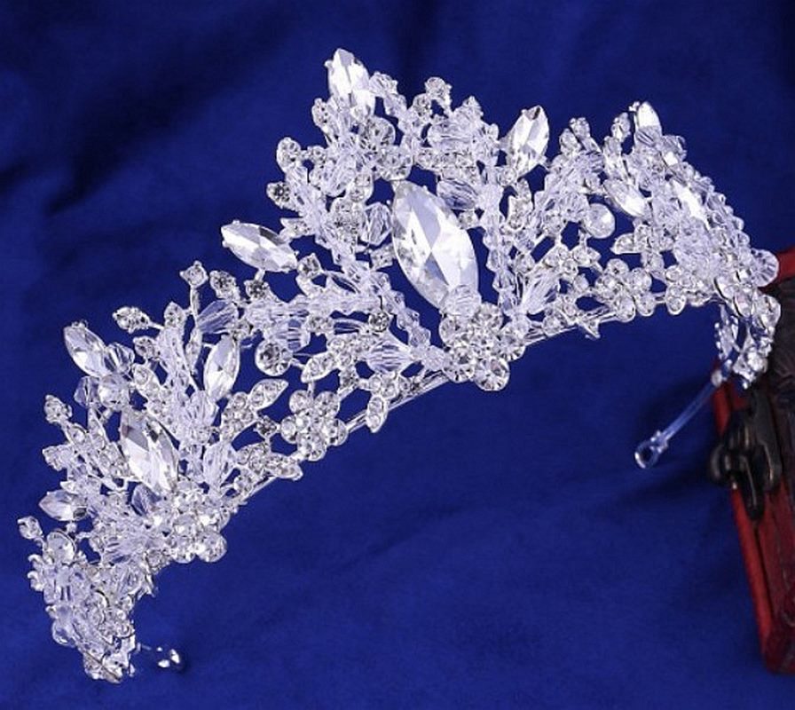 Tiara Diadema per la sposa in argento con strass a goccia per un perfetto  look di principessa - Sposamore