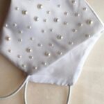 Personalized satin mask with beads for sale online