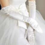 Guantes de boda largos color blanco online