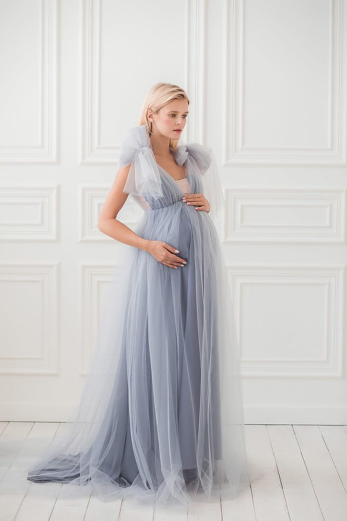 Vestidos premamá ceremonia prenatal para de boda en con atar nueva colección 2021 - Sposamore