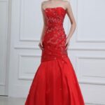 Vestido largo de ceremonia 2020 de colecciones pasadas a precios económicos confeccionado en tafetán