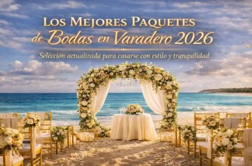 Mejores paquetes de bodas en Varadero con ceremonia en la playa, altar decorado frente al mar y boda elegante todo incluido 2026