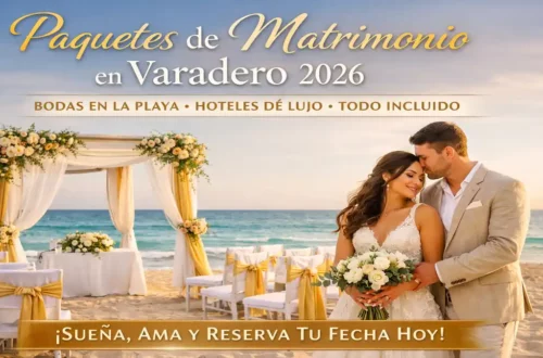Paquetes de matrimonio en Varadero con boda en la playa, ceremonia romántica frente al mar y decoración elegante todo incluido para 2026